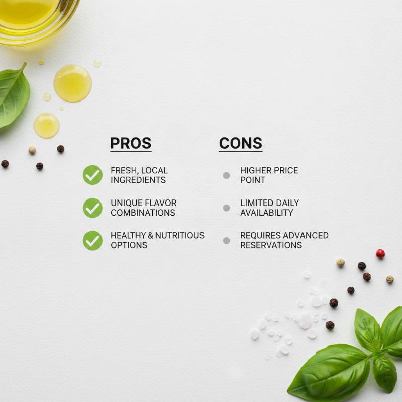Balanced checklist showing pros and cons of premium puppy food